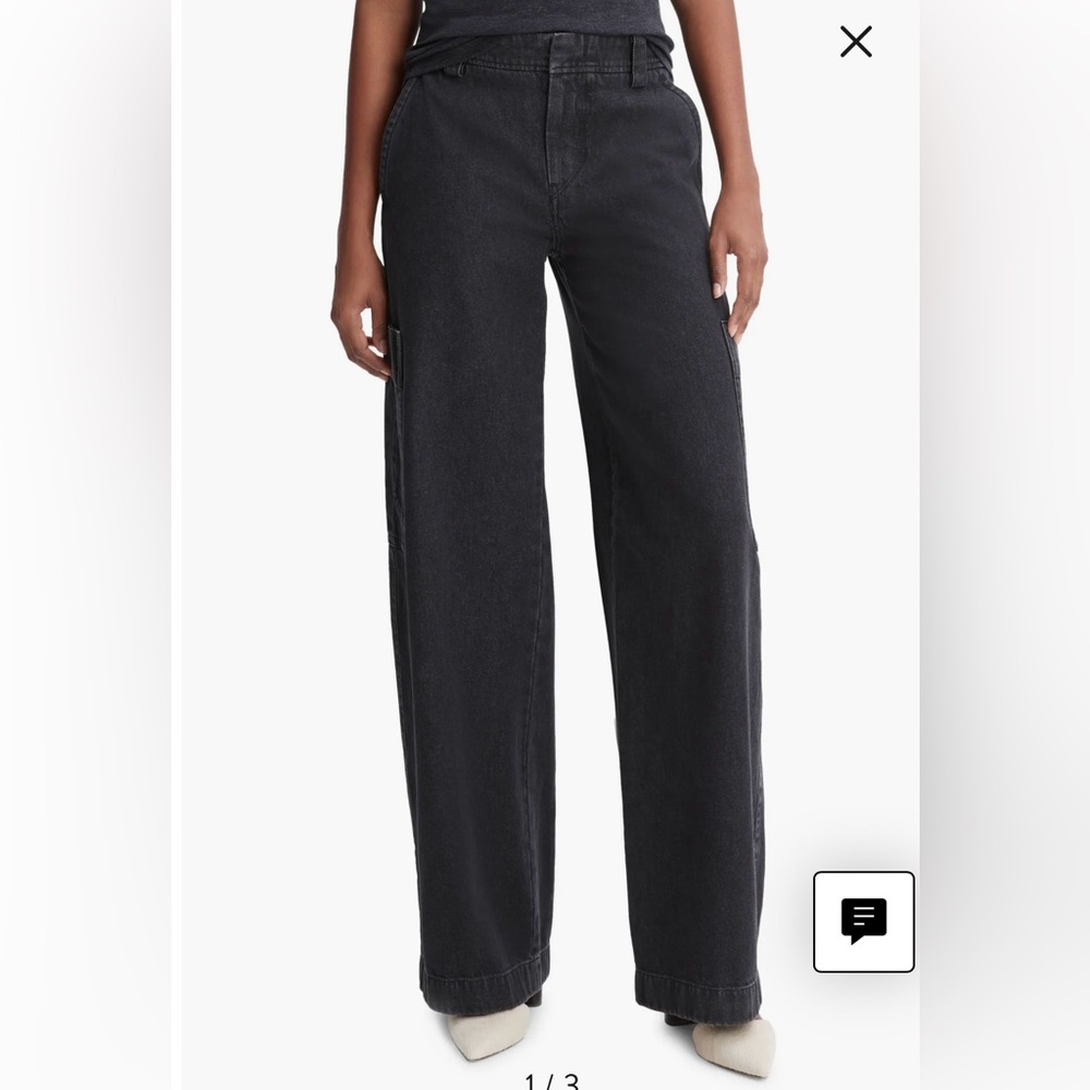 Vince Washed Black Utility Jeans